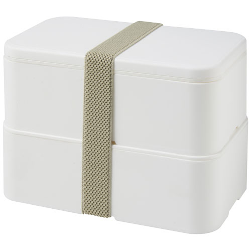 Lunch box personnalisable à deux blocs MIYO Blanc / Blanc